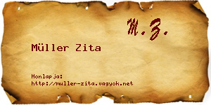 Müller Zita névjegykártya